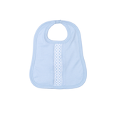 BBB-118 Blue   Pima Hand Smocked BIB