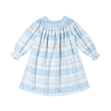 ALN-540 Alina Floral Hand Smock Bishop Dress