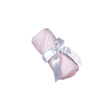 PGG-116 Pink gingham clsssic Pima Hand Smocked Blanket