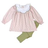 MEL-220 Melody Pima scalop collar top set