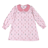NTK-240 Pink Nutcracker Pima scalop collar Dress