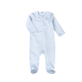 SAS-014 Blue Samuel Pima Zipper Footie