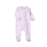 SAS-114 Pink Susie Pima Zipper Footie