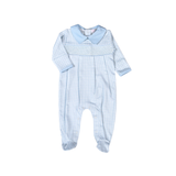 SAS-414 Blue Samuel Hand Smock  Footie
