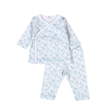 BSF-020 Blue Baby Safari Pima kimono pants set