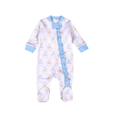 RCH-214 Royal and Charm  Pima Zipper Footie