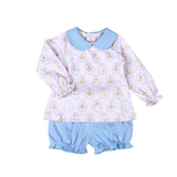 RCH-232 Royal and Charm  Pima scalp collar Bloomers set