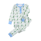 TRE-099 Blue Nutcracker Pima Two Pcs Loungewear