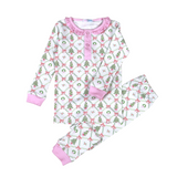 TRE-799 Christmas Trees Pima Two Pcs Loungewear