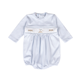BLB-831 Blue Baby Lamb Hand Smk Pima Bubble