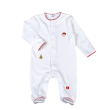 SWS-614 White Sweet Santa  Pima Footie