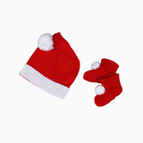 HTS-100 Red Santa's hat and booties set
