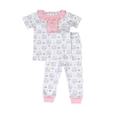 PKU-099 PINK BUNNIES PIMA TWO PIECES LOUGEWEAR