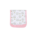 PKU-218 PINK BUNNIES PIMA BURPING PAD