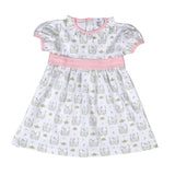 PKU-240 PINK BUNNIES PIMA DRESS