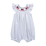 USG-333 USA HAND SMOCKED PIMA RUFFLE BUBBLE