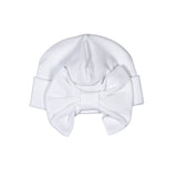 WBW-015 WHITE BOW WHITE PIMA BEANIE