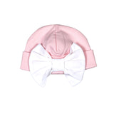 WBP-115 WHITE BOW PINK PIMA BEANIE