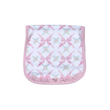 Pink bows, Blanket, Hat and Burping Pad