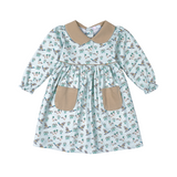 MLK-240 Mallard Ducks Pima scalop collar Dress