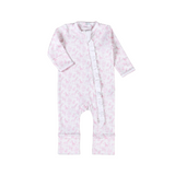 BSF-114 Pink Baby Safari Pima Zipper Footie