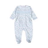 BSF-414 Blue Baby Safari Hand Smock  Footie