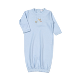 Blue Stork Baby Hand Embroidered Gown
