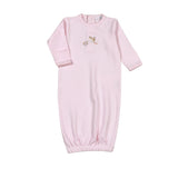 Pink Stork Hand Embroidered Gown