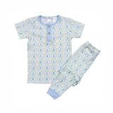 EAB-099 BLUE EASTER BUNNIES 2 PCS LOUNGEWEAR