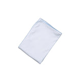 WKB-116 WHITE PIMA RECEIVING BLANKET BLUE TRIM